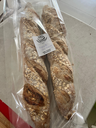Baguette con miel y avena